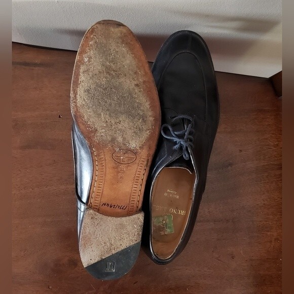 Bruno Magli Loren Men's Black Leather Dress Shoes Made in Italy Size 1… - Picture 9 of 11